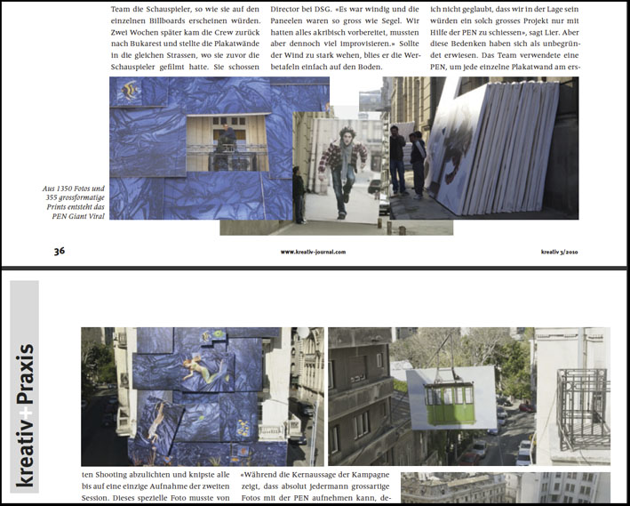 Screenshot des Artikels in Kreativ 3-2010