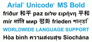 Arial Unicode MS neu in Bold